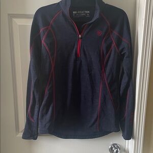 Ariat Navy and Red Half-Zip Pullover